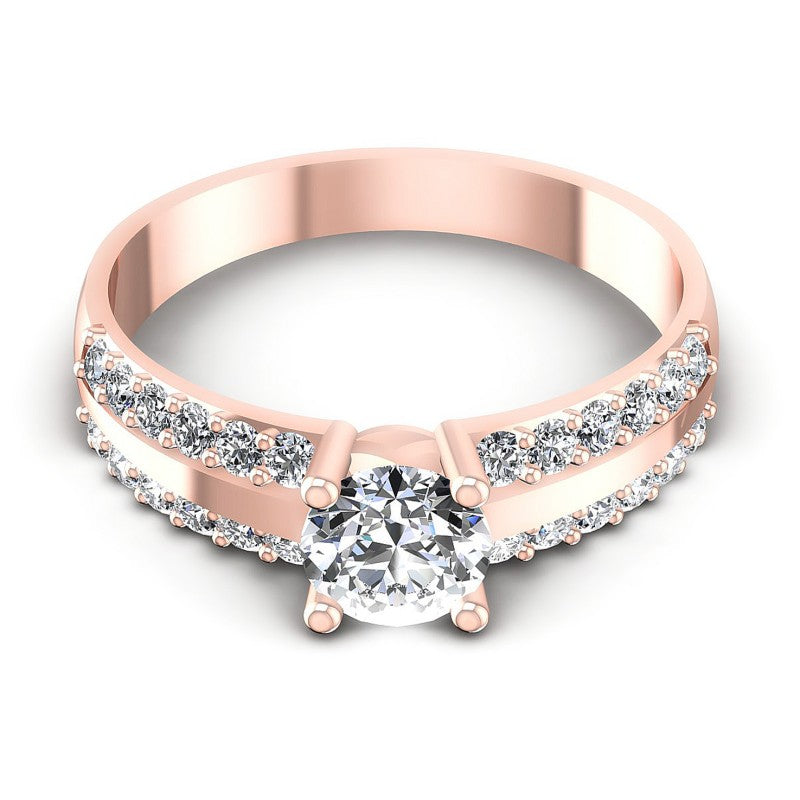 Round Diamonds 0.75CT Engagement Ring in 18KT Yellow Gold