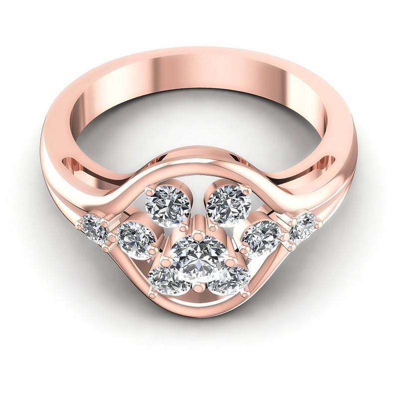 Round Diamonds 0.70CT Fashion Ring in 18KT Yellow Gold