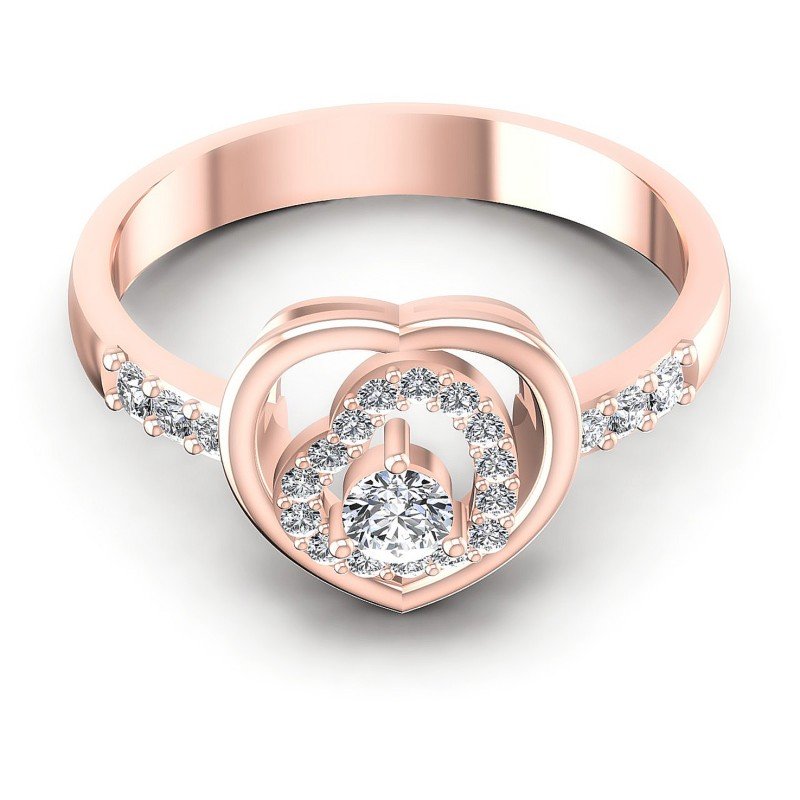 Round Diamonds 0.35CT Fashion Ring in 18KT Yellow Gold
