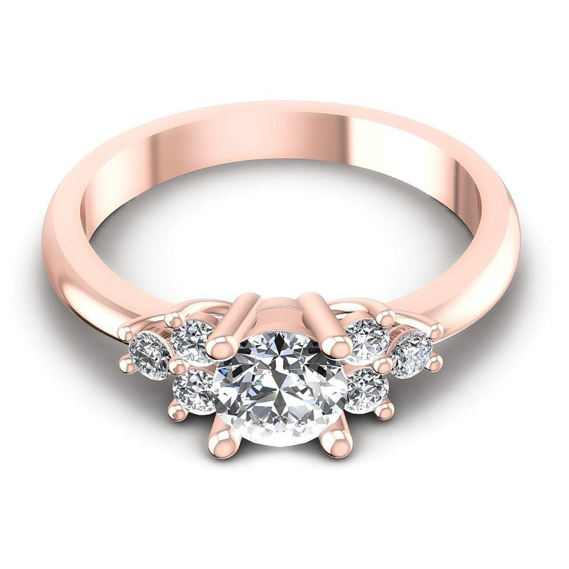 Round Diamonds 0.55CT Engagement Ring in 18KT Yellow Gold