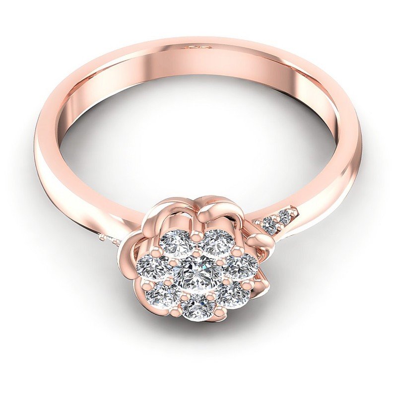 Round Diamonds 0.45CT Fashion Ring in 18KT Yellow Gold