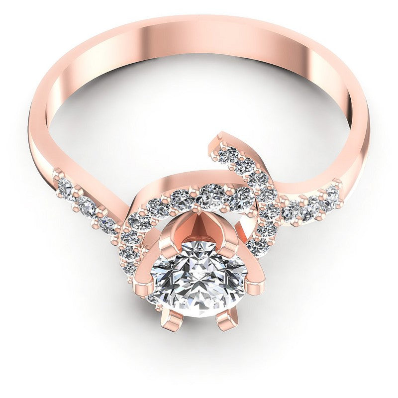 Round Diamonds 0.75CT Engagement Ring in 18KT Yellow Gold
