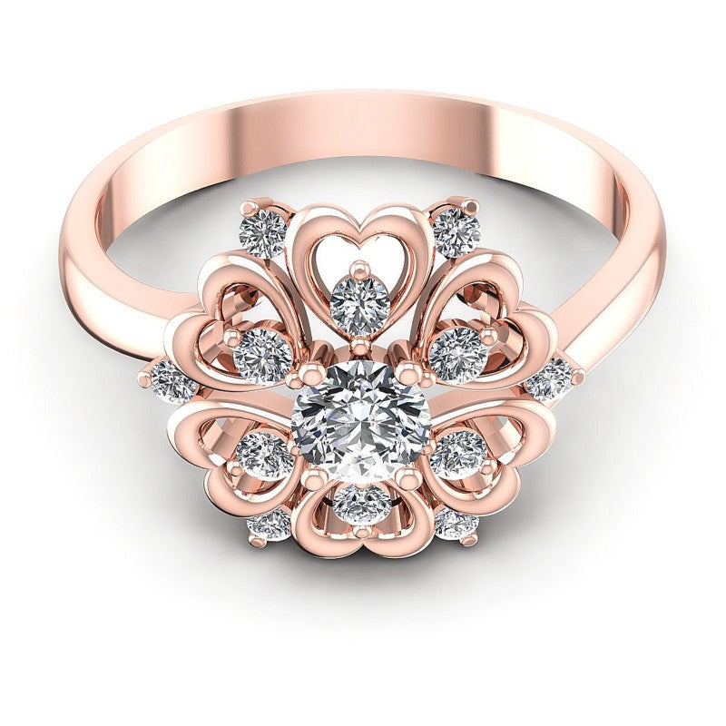 Round Diamonds 0.55CT Fashion Ring in 18KT Yellow Gold