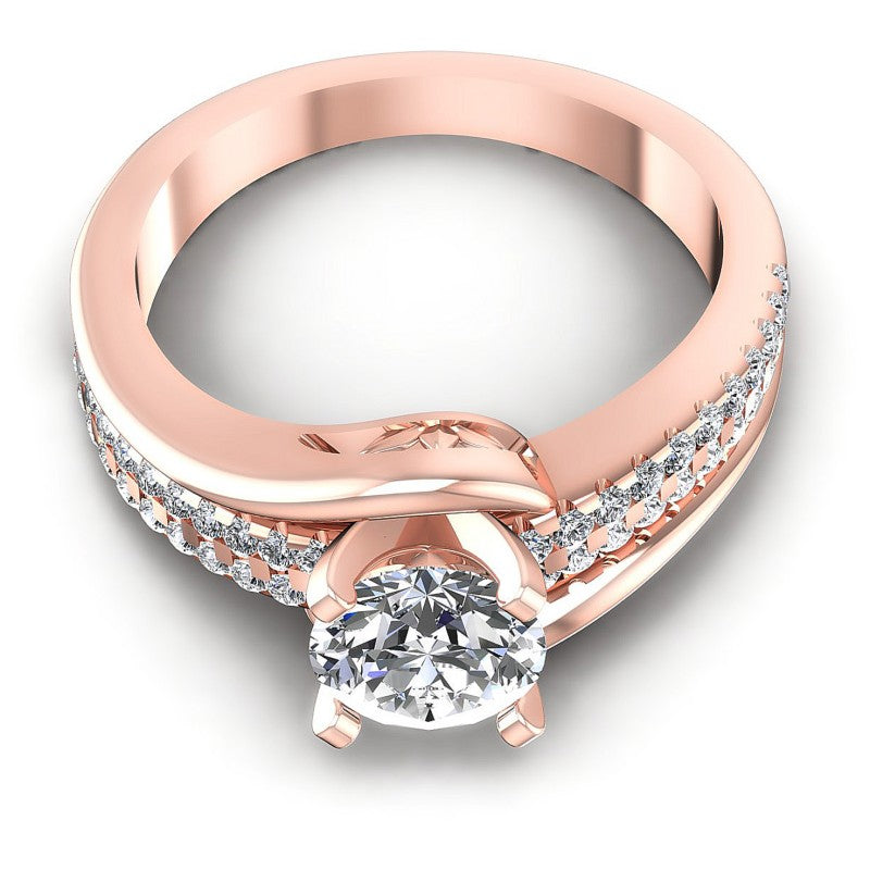 Round Diamonds 0.75CT Engagement Ring in 18KT Yellow Gold