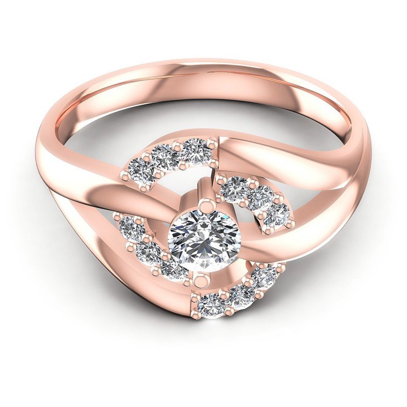 Round Diamonds 0.50CT Fashion Ring in 18KT Yellow Gold