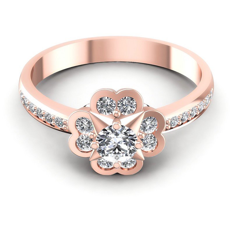 Round Diamonds 0.60CT Fashion Ring in 18KT Yellow Gold