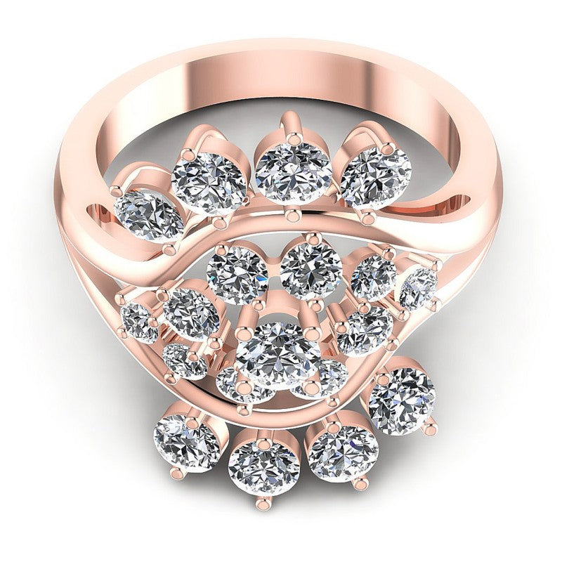 Round Diamonds 1.65CT Fashion Ring in 18KT Yellow Gold