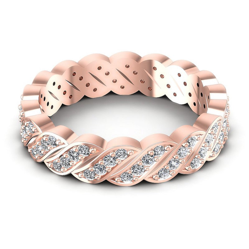 Round Diamonds 0.55CT Eternity Ring in 18KT Yellow Gold