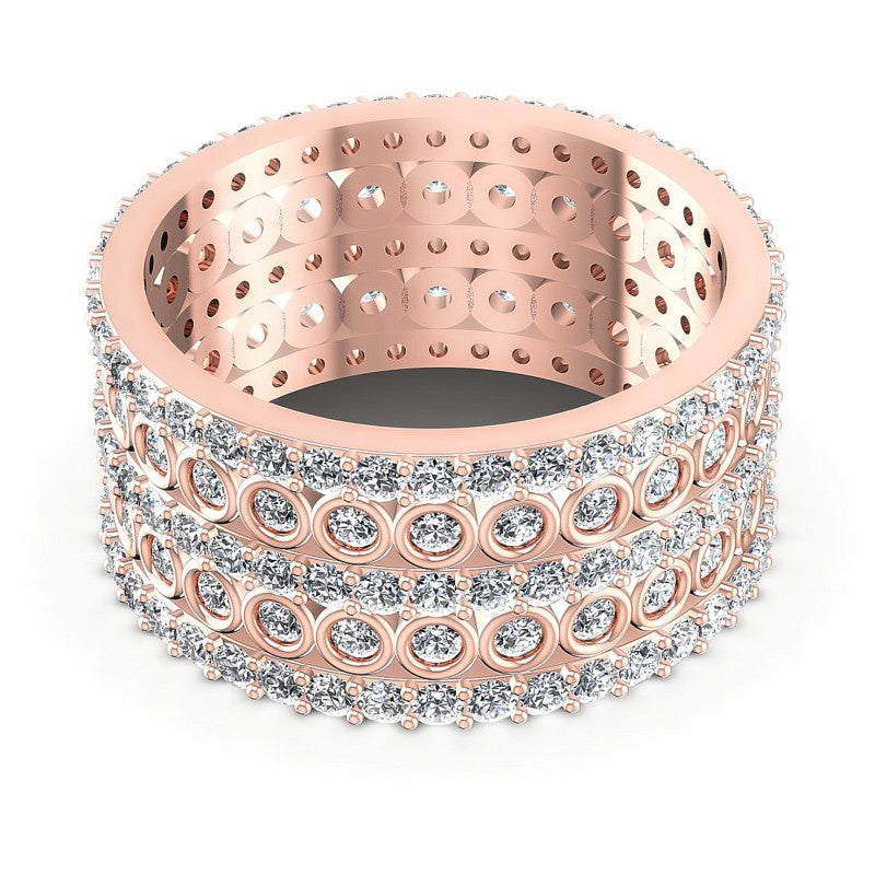 Round Diamonds 2.10CT Eternity Ring in 18KT Yellow Gold
