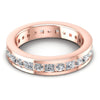 Princess and Round Diamonds 2.10CT Eternity Ring in 18KT Yellow Gold