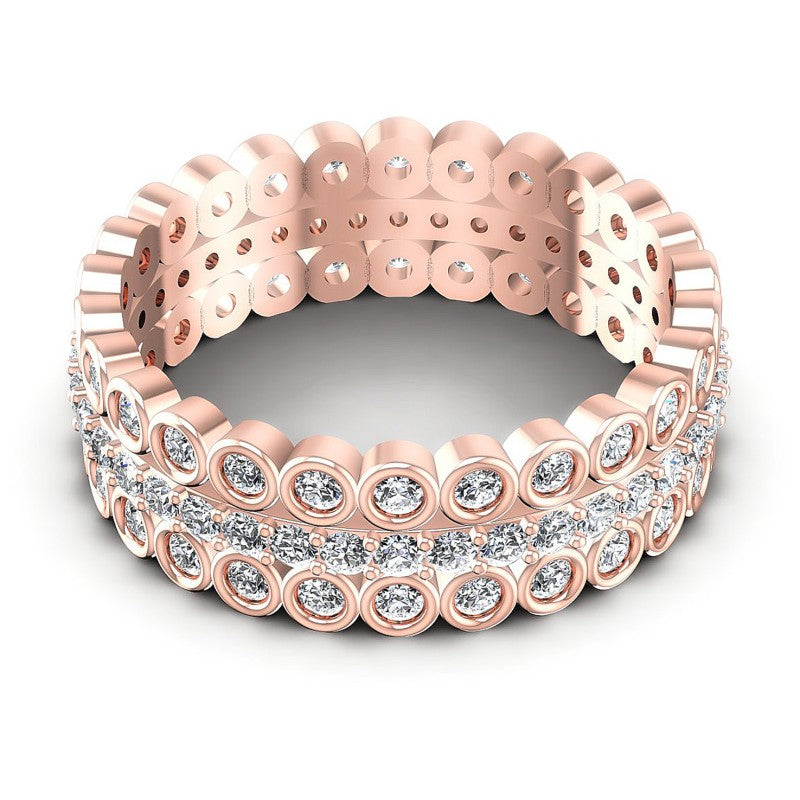 Round Diamonds 1.10CT Eternity Ring in 18KT Yellow Gold