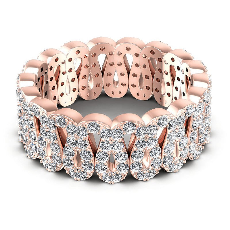 Round Diamonds 1.55CT Eternity Ring in 18KT Yellow Gold