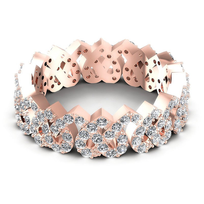 Round Diamonds 0.90CT Eternity Ring in 18KT Yellow Gold