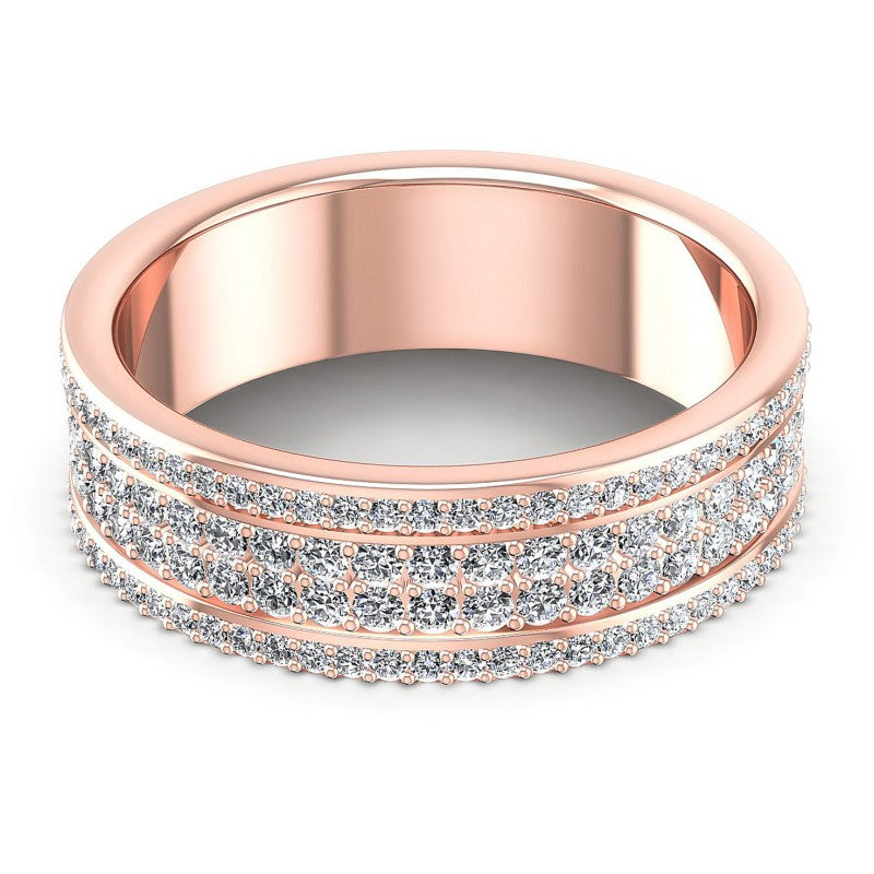 Round Diamonds 2.10CT Eternity Ring in 18KT Yellow Gold