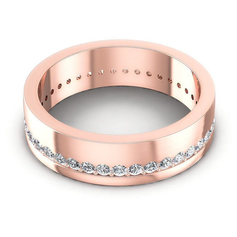 Round Diamonds 0.50CT Eternity Ring in 18KT Yellow Gold