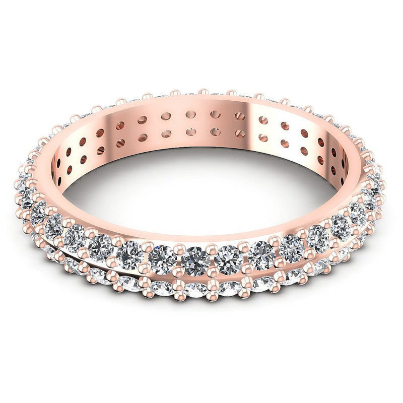 Round Diamonds 0.90CT Eternity Ring in 18KT Yellow Gold