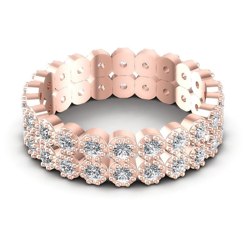 Round Diamonds 1.00CT Eternity Ring in 18KT Yellow Gold