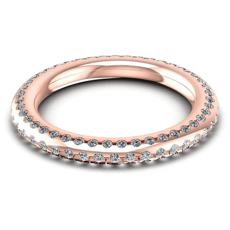Round Diamonds 0.50CT Eternity Ring in 18KT Yellow Gold