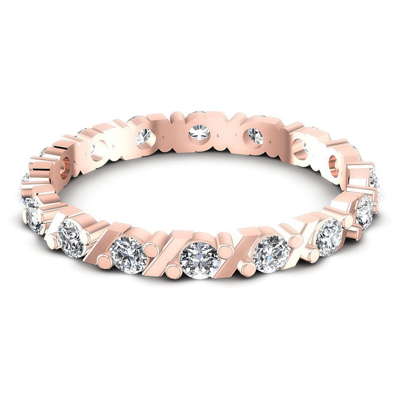 Round Diamonds 0.50CT Eternity Ring in 18KT Yellow Gold
