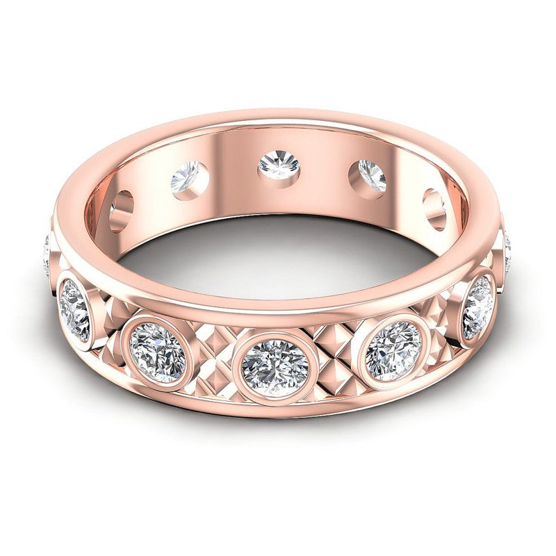 Round Diamonds 1.10CT Eternity Ring in 18KT Yellow Gold