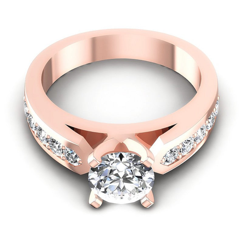 Round Diamonds 0.90CT Engagement Ring in 18KT Yellow Gold