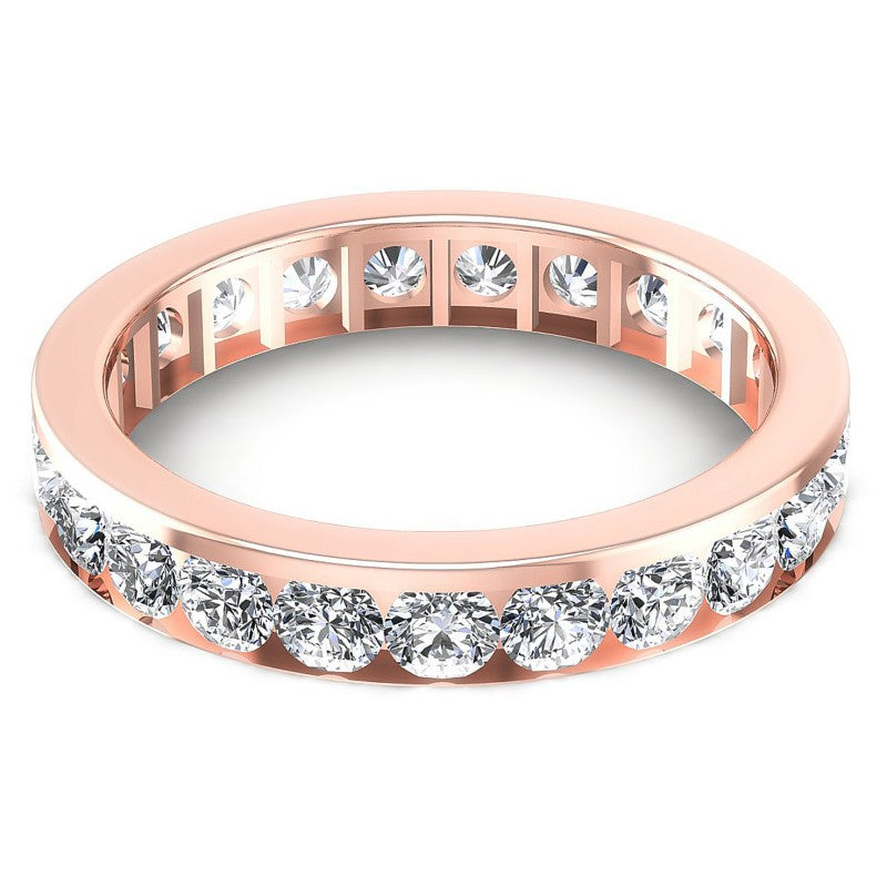 Round Diamonds 2.30CT Eternity Ring in 18KT Yellow Gold