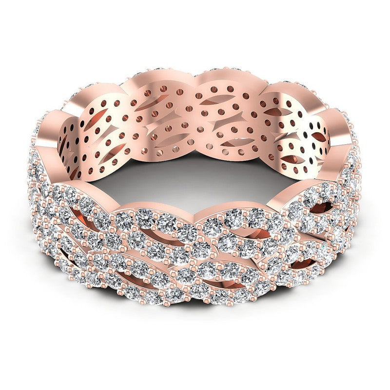 Round Diamonds 1.25CT Eternity Ring in 18KT Yellow Gold