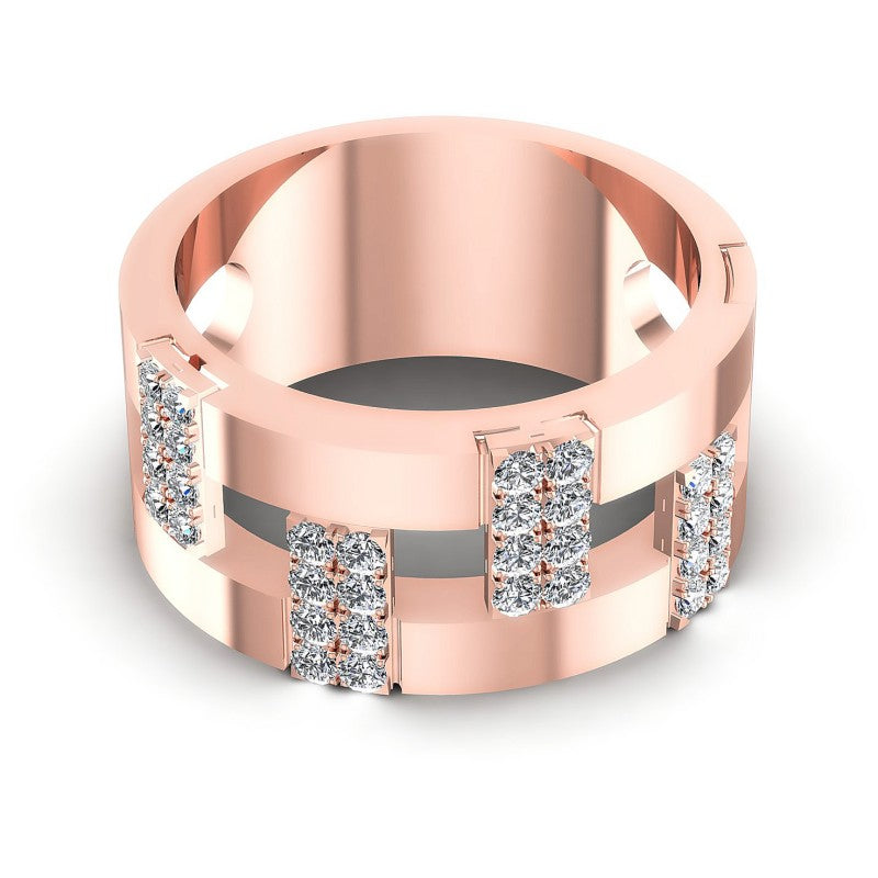 Round Diamonds 0.60CT Diamonds Wedding Band in 18KT Yellow Gold