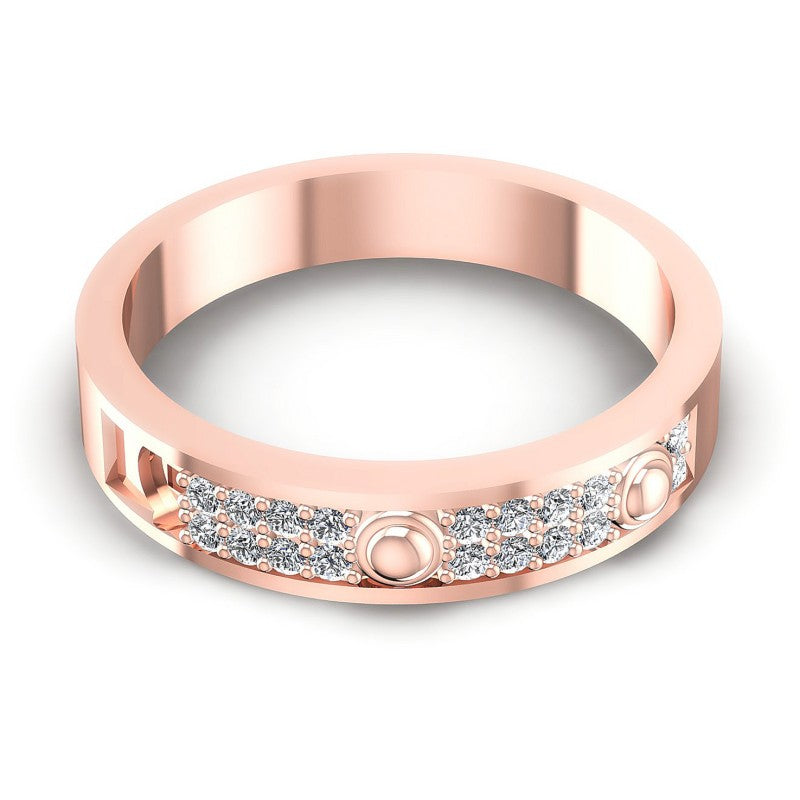 Round Diamonds 0.20CT Diamonds Wedding Band in 18KT Yellow Gold