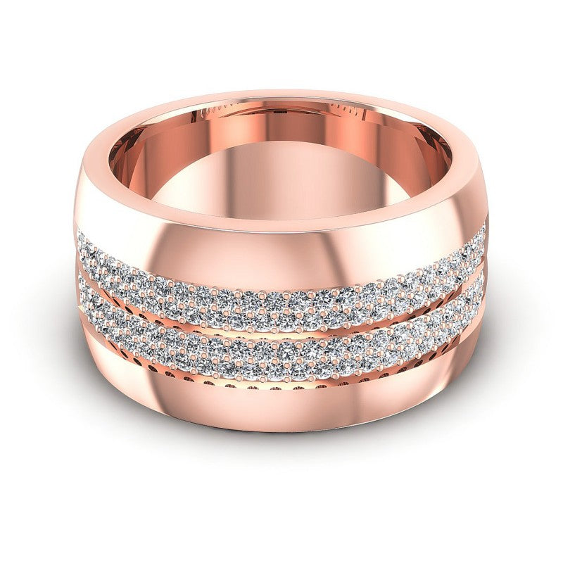 Round Diamonds 0.85CT Diamonds Wedding Band in 18KT Yellow Gold