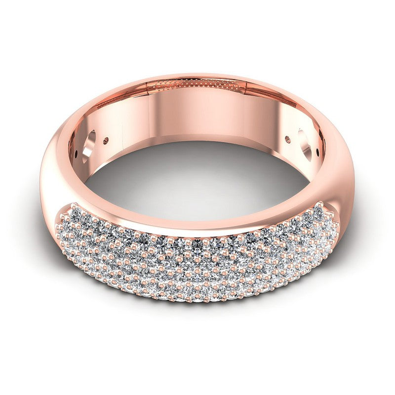 Round Diamonds 0.75CT Diamonds Wedding Band in 18KT Yellow Gold