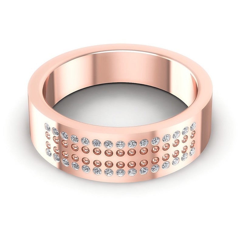Round Diamonds 0.20CT Diamonds Wedding Band in 18KT Yellow Gold