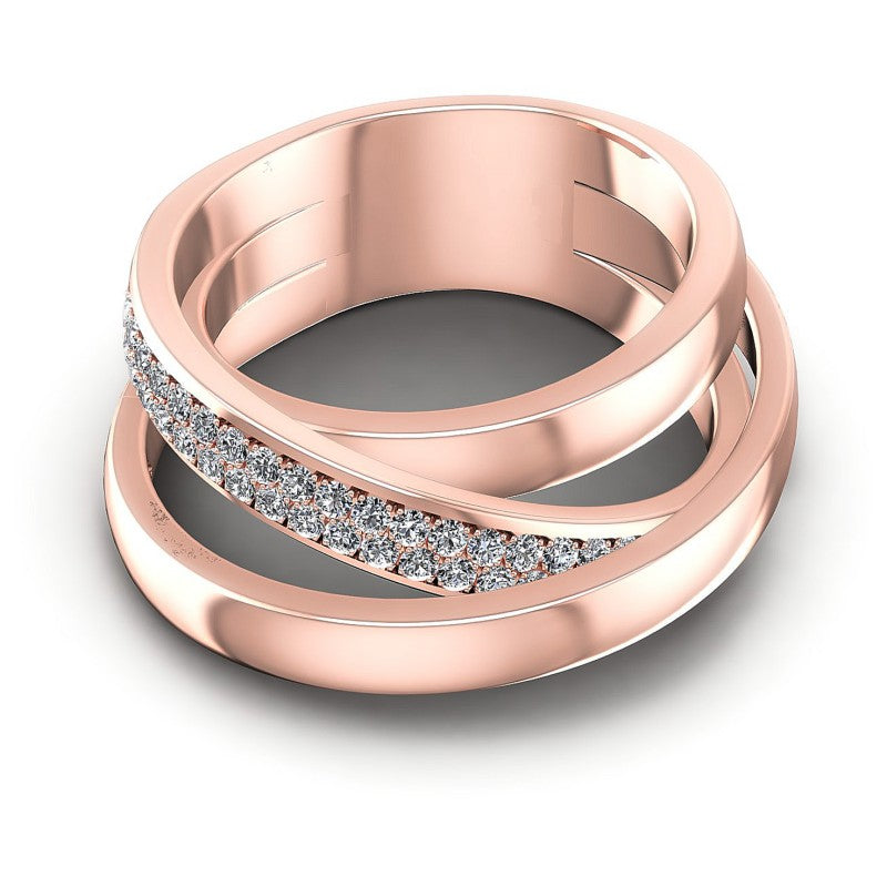 Round Diamonds 0.55CT Diamonds Wedding Band in 18KT Yellow Gold