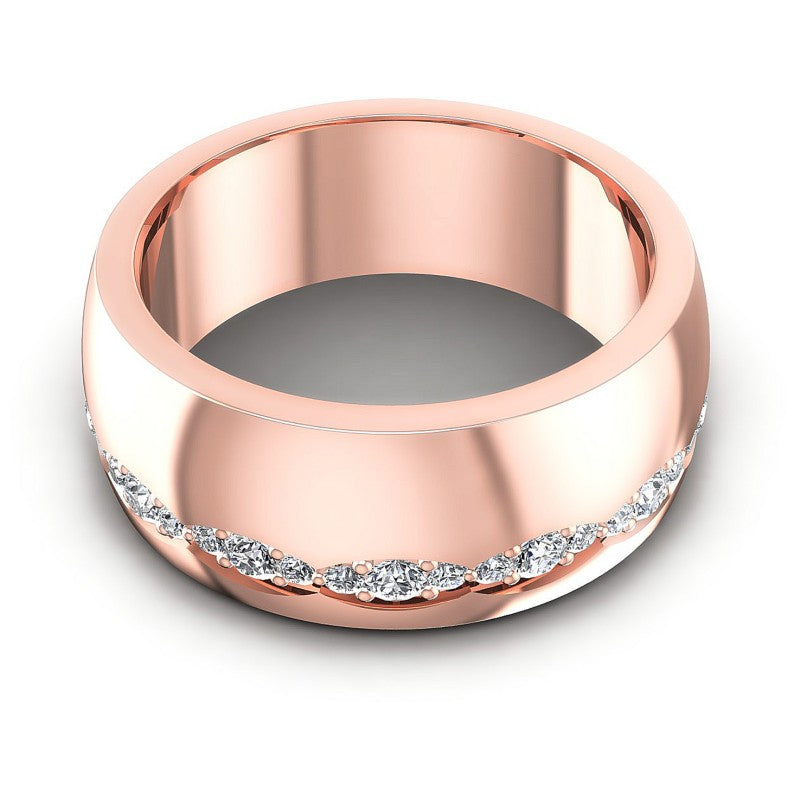 Round Diamonds 0.50CT Diamonds Wedding Band in 18KT Yellow Gold