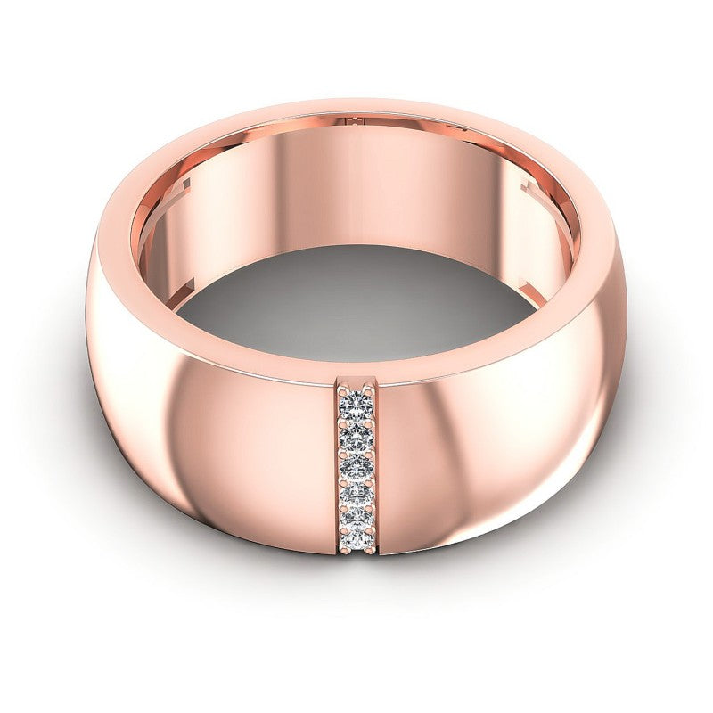 Round Diamonds 0.10CT Diamonds Wedding Band in 18KT Yellow Gold