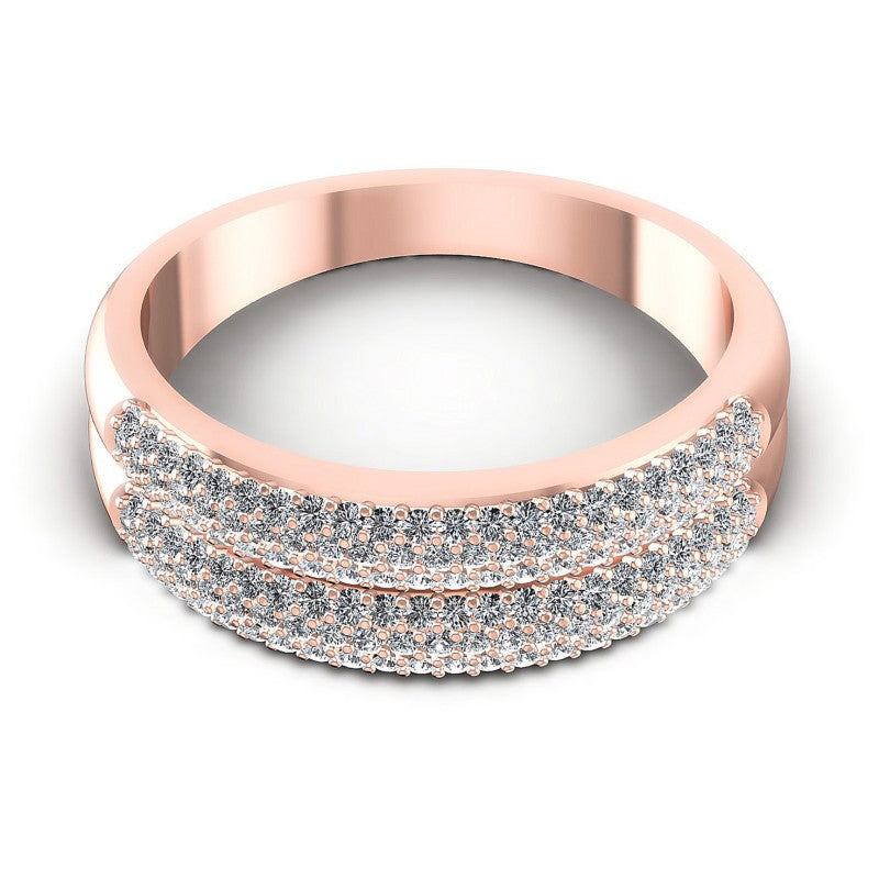Round Diamonds 0.60CT Diamonds Wedding Band in 18KT Yellow Gold