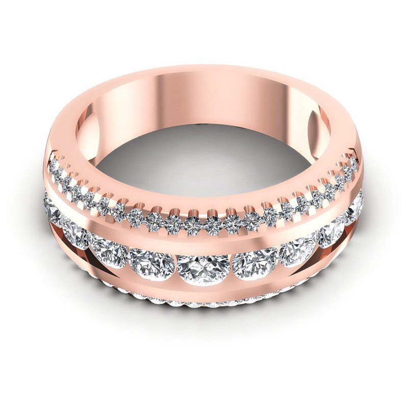 Round Diamonds 1.20CT Diamonds Wedding Band in 18KT Yellow Gold