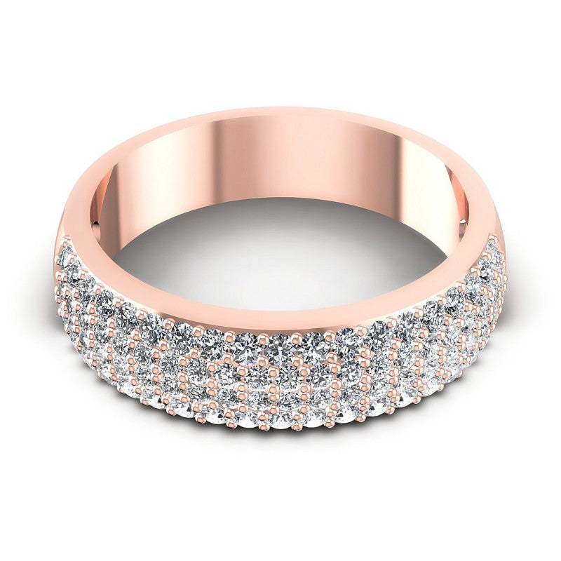 Round Diamonds 0.85CT Diamonds Wedding Band in 18KT Yellow Gold