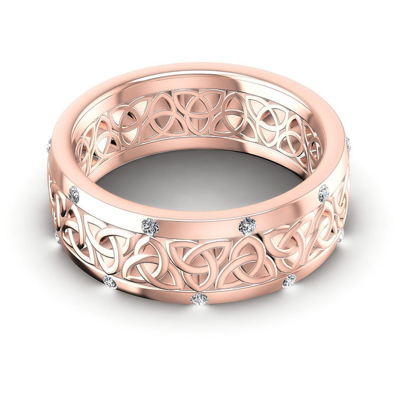 Round Diamonds 0.20CT Diamonds Wedding Band in 18KT Yellow Gold