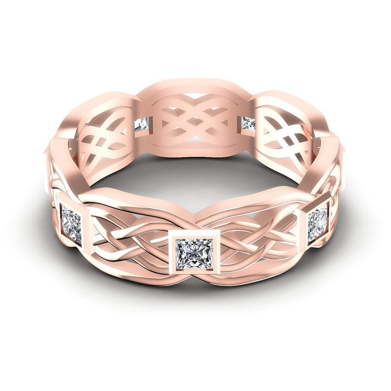 Princess Diamonds 0.85CT Diamonds Wedding Band in 18KT Yellow Gold