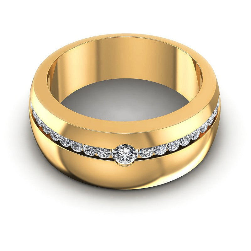 Round Diamonds 0.50CT Diamonds Wedding Band in 14KT Yellow Gold