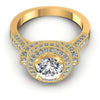 Round Diamonds 1.30CT Antique Ring in 14KT Yellow Gold