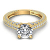 Round Diamonds 1.65CT Antique Ring in 14KT Yellow Gold