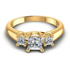 Princess Diamonds 0.75CT Three Stone Ring in 14KT Yellow Gold