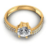Round Diamonds 0.65CT Engagement Ring in 14KT Yellow Gold