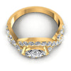 Round and Marquise Diamonds 1.50CT Engagement Ring in 14KT Yellow Gold
