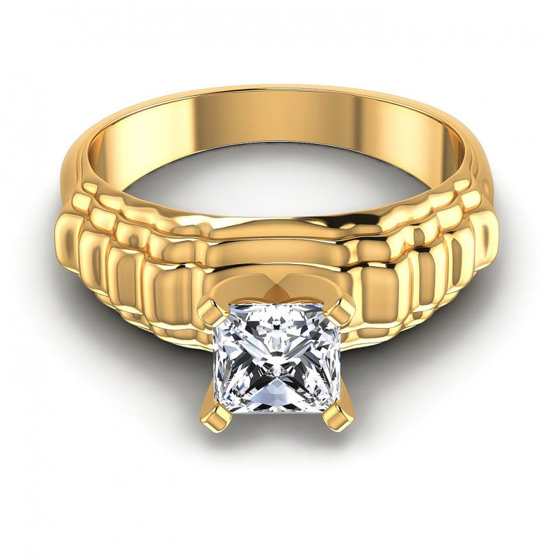 Princess Diamonds 0.35CT Solitaire Ring in 14KT Yellow Gold