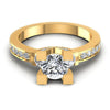 Round Diamonds 1.40CT Three Stone Ring in 14KT Yellow Gold