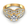 Round and Marquise Diamonds 1.25CT Engagement Ring in 14KT Yellow Gold