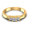 Princess Diamonds 0.40CT Three Stone Ring in 14KT Yellow Gold